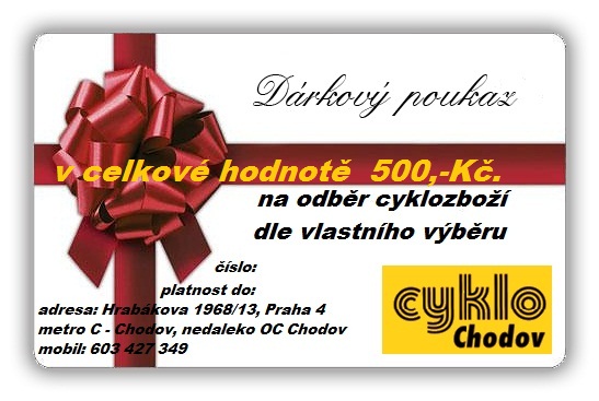 slevový dárkový poukaz na cykloservis a cyklozboží